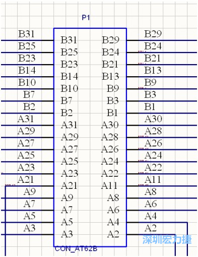  AT 總線 62 芯插槽，變成了一個(gè) 34 芯元件。