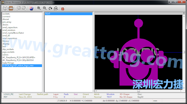 目前這個(gè)Library IT_robot_logo_new.mod 只有一個(gè)footprint。如何增加更多footprint 到這個(gè)library 中呢?